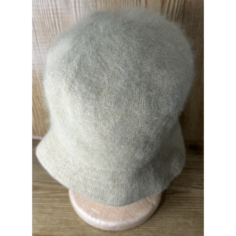 Betmar New York Knit Hat Angora Rabbit Hair Wool‎ Blend Women's Hat Ivory Cream - Picture 3 of 6